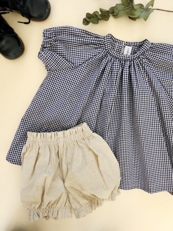 20240417_102737 Blouse volantée "L'intemporel vichy" 3 - 4 ans