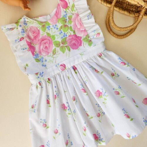 Robe à volant "L'éveil du printemps" 2 - 3 ans