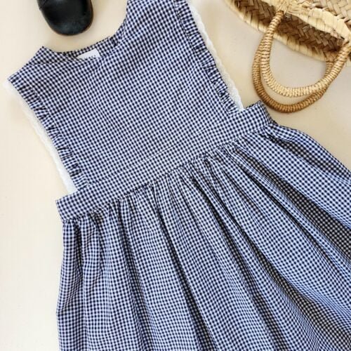 Robe à volant "L'intemporel vichy" 3 - 4 ans