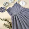 robe pour fille à volant vichy bleu taille 3 - 4 ans