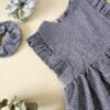 Robe tablier Vichy Bleu 3 à 4 ans