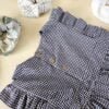 robe pour fille à volant vichy bleu taille 3 - 4 ans