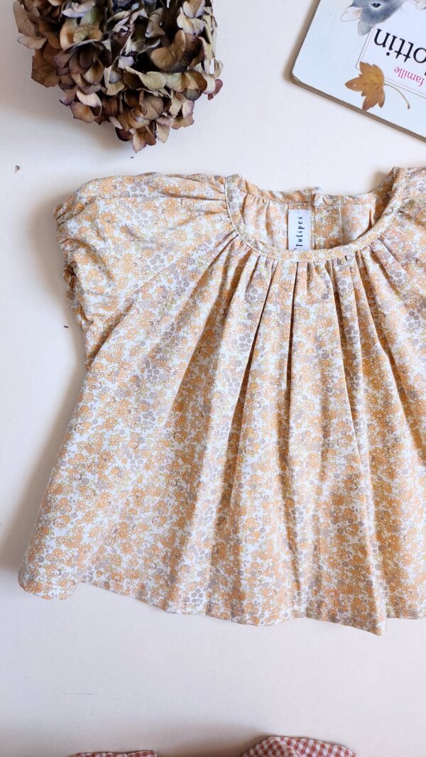 bloomer-fleuri-upcycle-taille-90cm-enfant-blouse Bloomer fleuri orange - 2-3 ans