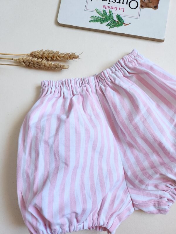 bloomer-mixte-80-cm-rayures-rose-blanc-upcycle Le Bloomer Rayé Rose et Blanc - 3-4 ans