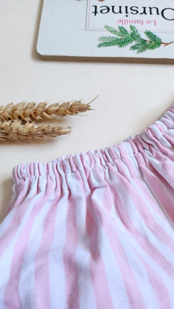 bloomer-fille-rayé-rose-blanc Le Bloomer Rayé Rose et Blanc - 3-4 ans