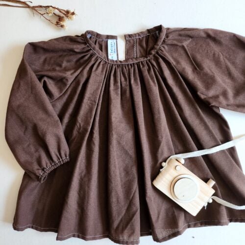 blouse enfant marron mixte