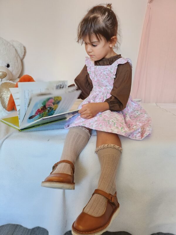 blouse-enfant-maisontulipes Blouse Marron à manches longues