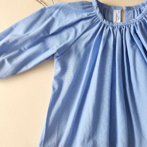 blouse bleu enfant maison tulipes