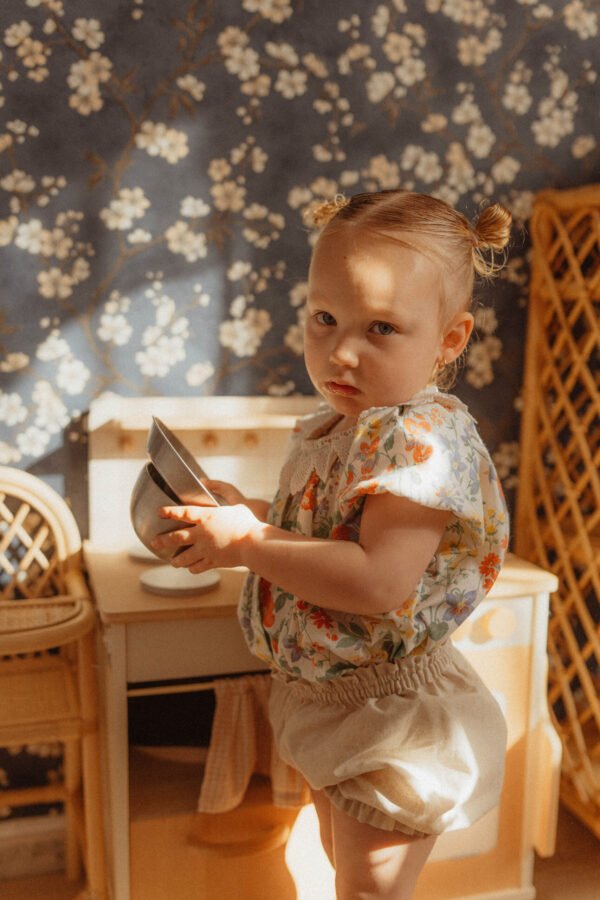 blouse_volante_filles_fleurie_upcycle Blouse volantée "Motif Floral" 3 à 4 ans