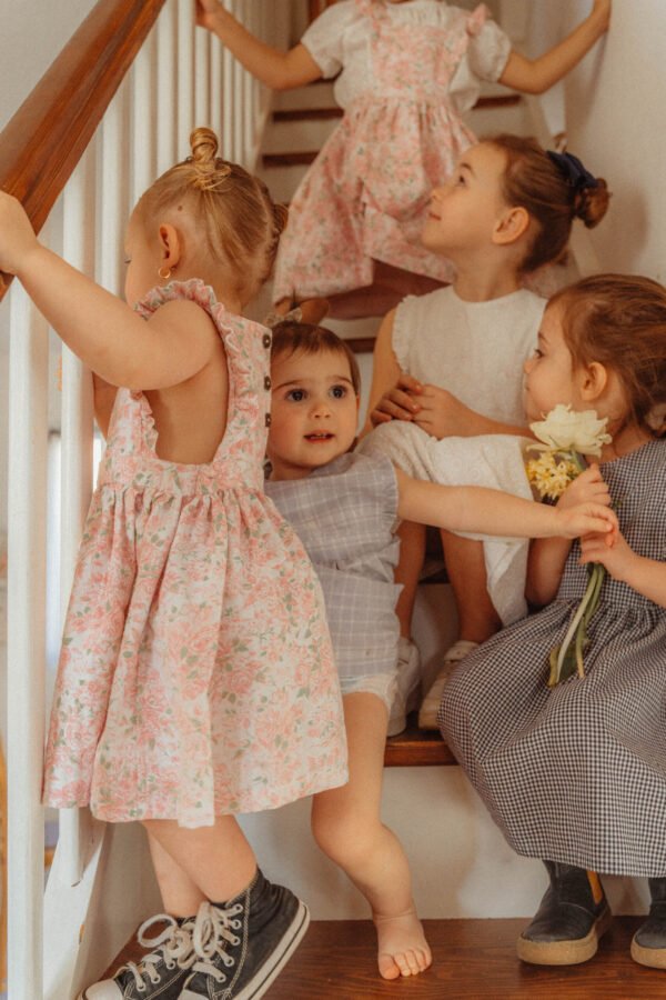 Robe à volant "L'intemporel vichy" 3 - 4 ans