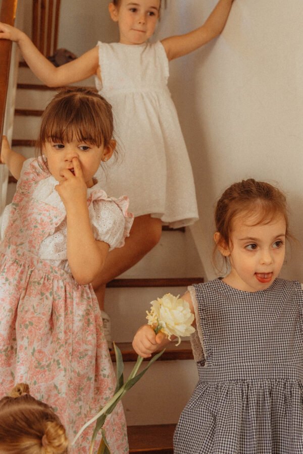 Robe à volant "L'intemporel vichy" 3 - 4 ans